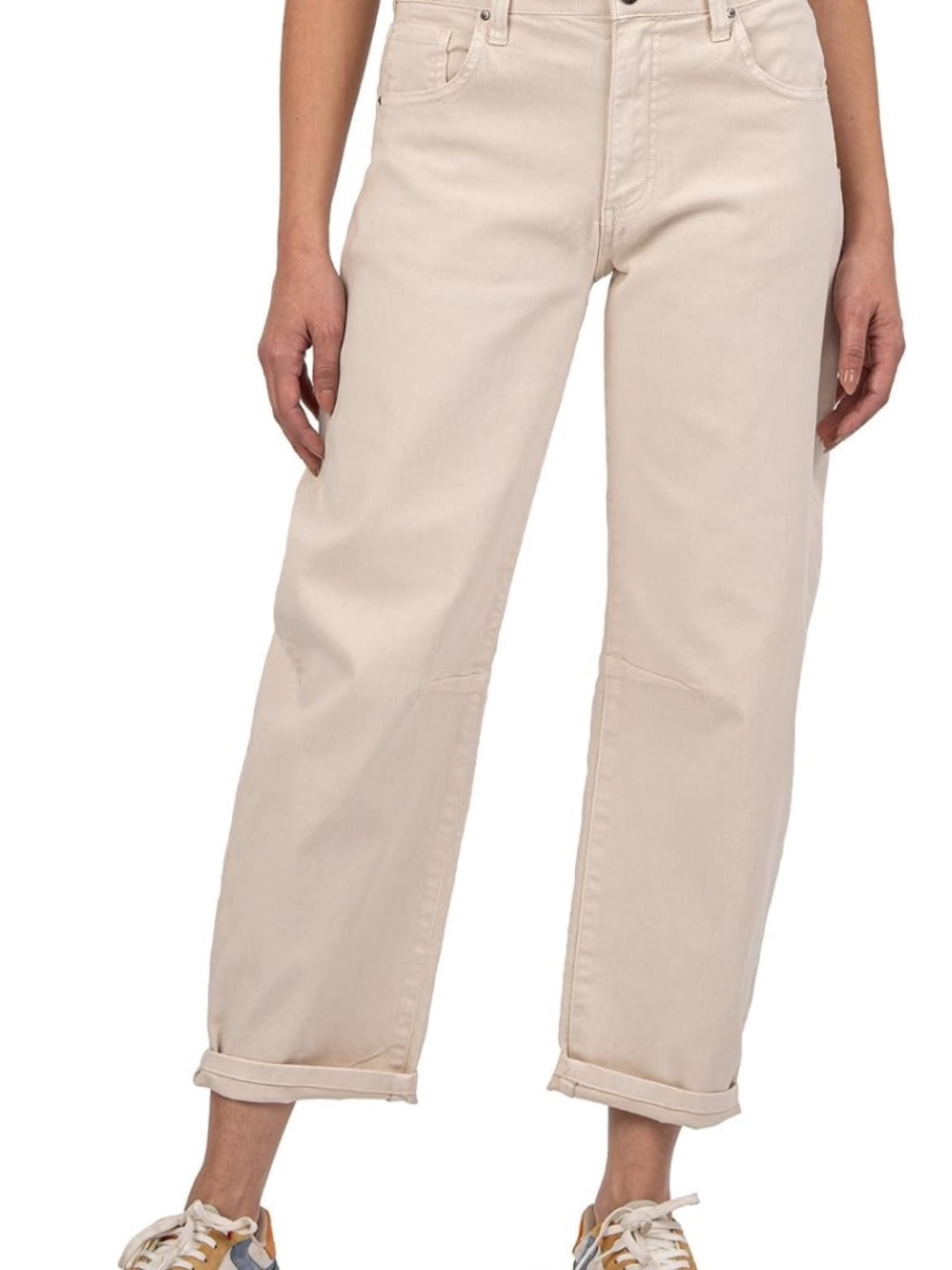 Kut from the Kloth Women's Boyfriend Jeans in Cream